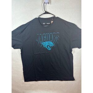 Jacksonville Jaguars NFL Team Apparel Mens 2XL T-Shirt Black 100% Cotton Made In